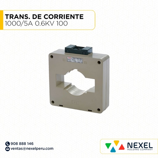 [G73520] TRANSFORMADOR DE CORRIENTE 1000/5A 0.6KV 100 TMG