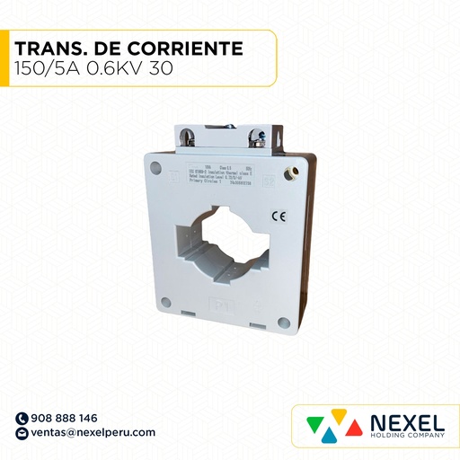 [G73519] TRANSFORMADOR DE CORRIENTE 150/5A 0.6KV 30 TMG