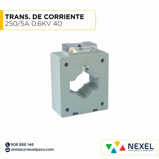 [G73515] TRANSFORMADOR DE CORRIENTE 250/5A 0.6KV 40 TMG