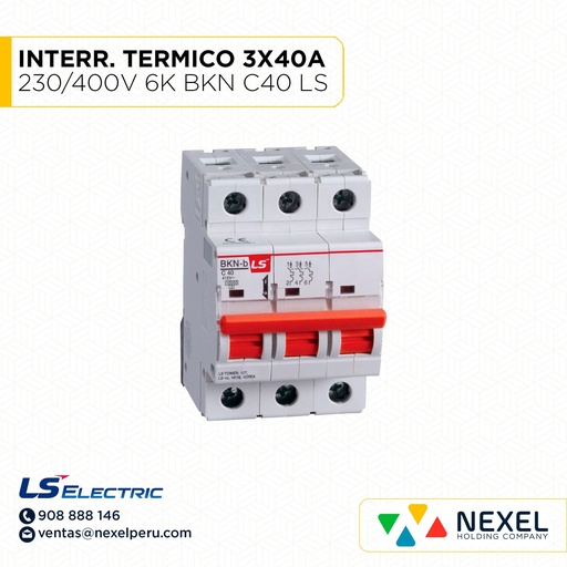 [G13070] INTERR. TERMICO 3X40A 230/400V 6K BKN C40 LS INDUSTRIAL SYSTEM