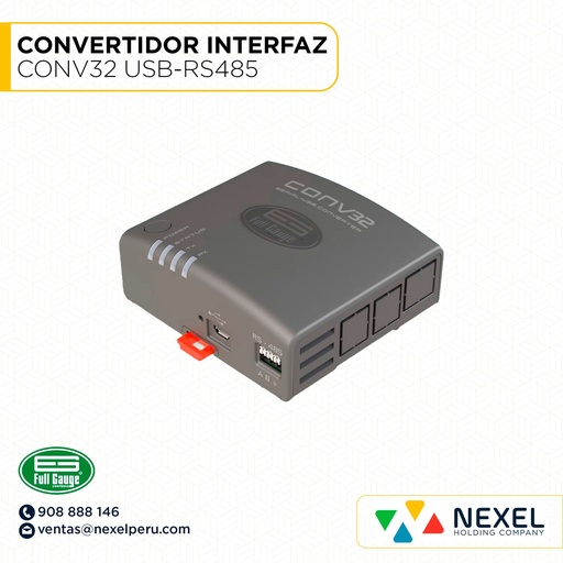 [G73037] CONVERTIDOR DE INTERFAZ CONV32 USB-RS485 FULL GAUGE
