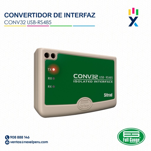 [G73037-O] OUT-CONVERTIDOR DE INTERFAZ CONV32 USB-RS485 FULL GAUGE