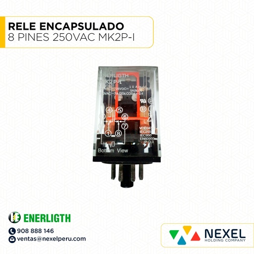 [G32842] RELE ENCAPSULADO 8 PINES 250VAC MK2P-I ENERLIGTH