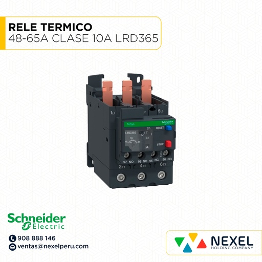 [G32817] RELE TERMICO 48-65A CLASE 10A LRD365 SCHNEIDER