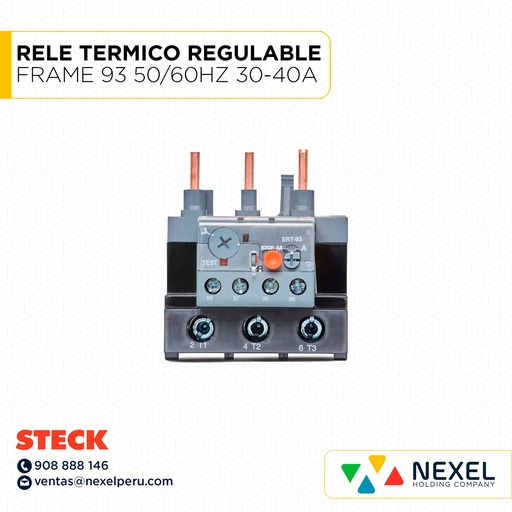 [G32653] RELE TERMICO REGULABLE FRAME 93 50/60HZ 30-40A / SRT9340 STECK