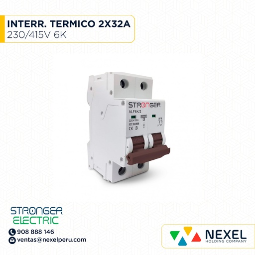 [G12475] INTERR. TERMICO 2X32A 220/415V 6K STRONGER