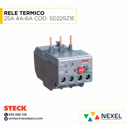 [G32011] RELE TERMICO 25A 4A-6A COD: SD225Z1E STECK