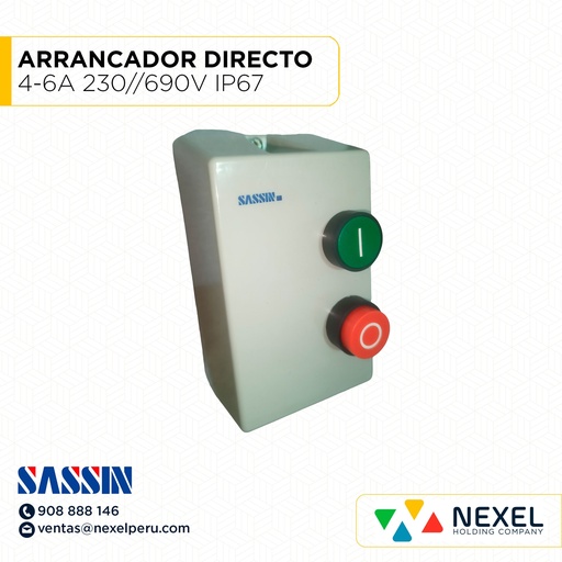 [G31045] ARRANCADOR DIRECTO 4-6A 230//690V IP67 COD: 3SQ1-09 SASSIN