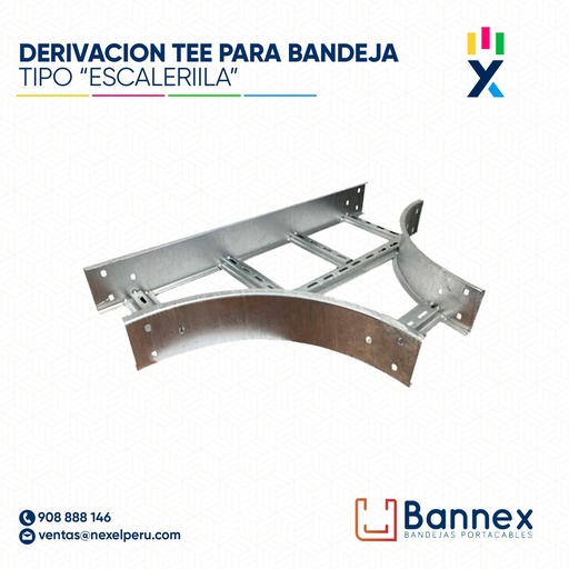 [C16152] DERIVACIÓN TEE TIPO ESCALERILLA 150X100MM SIN TAPA ESP.1.2MM BANNEX