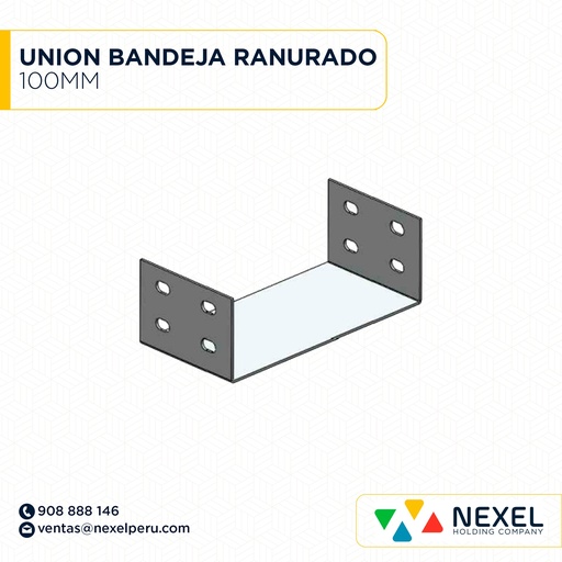 [C13478] UNION BANDEJA RANURADO 100MM NACIONAL