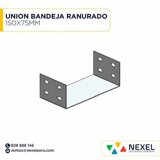 [C13477] UNION BANDEJA RANURADO 150X75MM NACIONAL