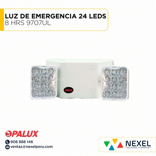 [H42963] LUZ DE EMERGENCIA 24 LEDS 8 HRS 9707UL OPALUX