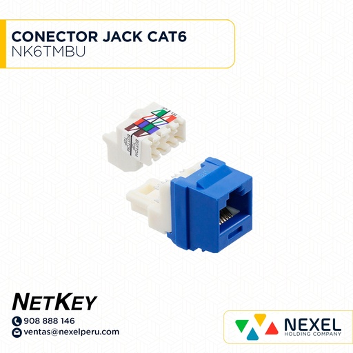 [A66268] CONECTOR JACK CAT6 NK6TMBU NETKEY