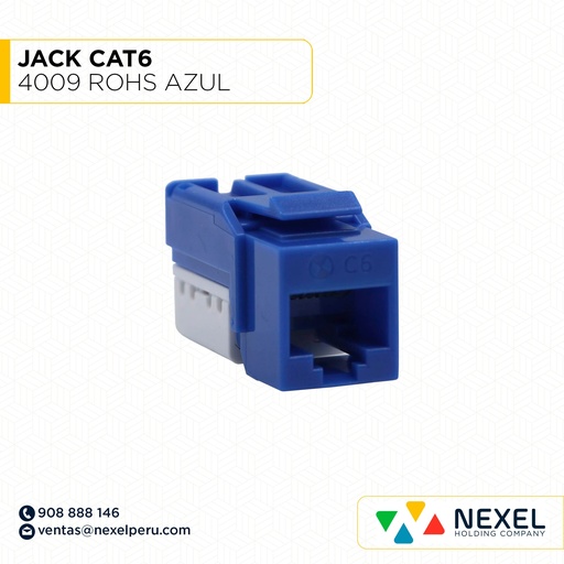 [A64521] JACK CAT6 4009 ROHS AZUL IMPORTADO