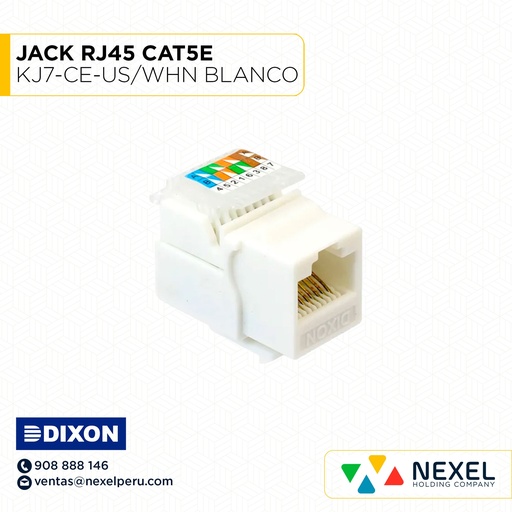 [A64511] JACK RJ45 CAT5E KJ7-CE-US/WHN BLANCO DIXON