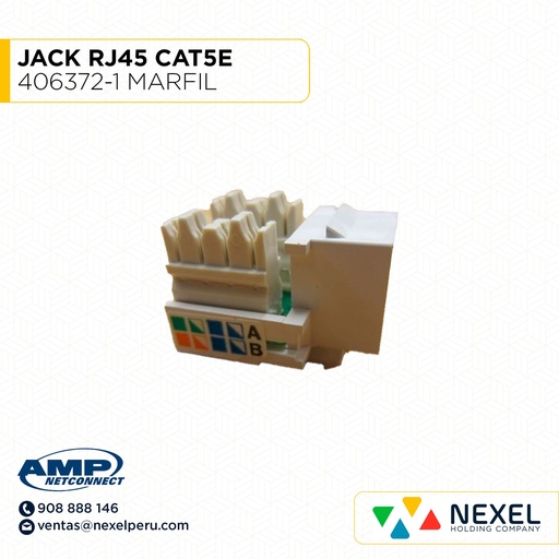 [A64508] JACK RJ45 CAT5E 406372-1 MARFIL AMP NETCONNECT
