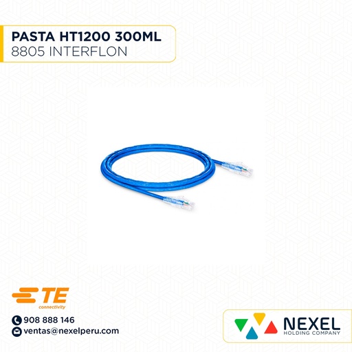 [A62700-O] OUT- PATCH COR CAT6 AMP X1MT TE CONNECTIVITY