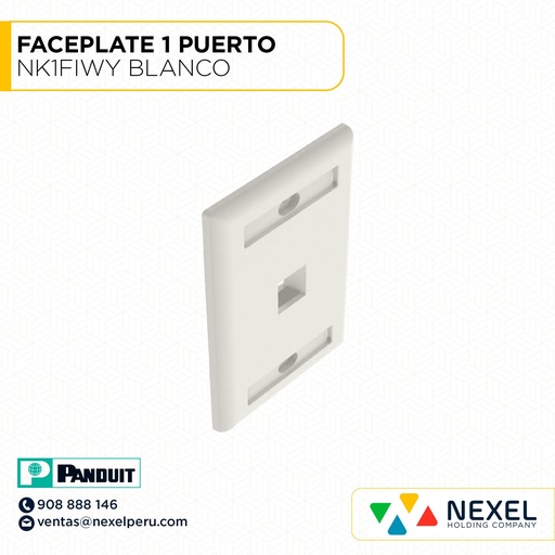 [A62695] FACEPLATE 1 PUERTO NK1FIWY BLANCO PANDUIT