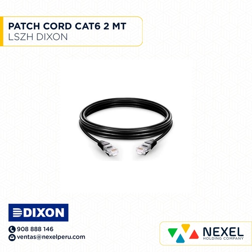 [A62687] PATCH CORD CAT6 LSZH X2MT DIXON