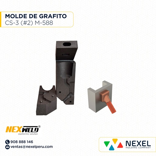 [E16089] MOLDE DE CABLE ANGULAR 45° TIPO CS-3 CABLE-SUPERFICIE #2 M-588 VSC1V CART.45 NEXWELD