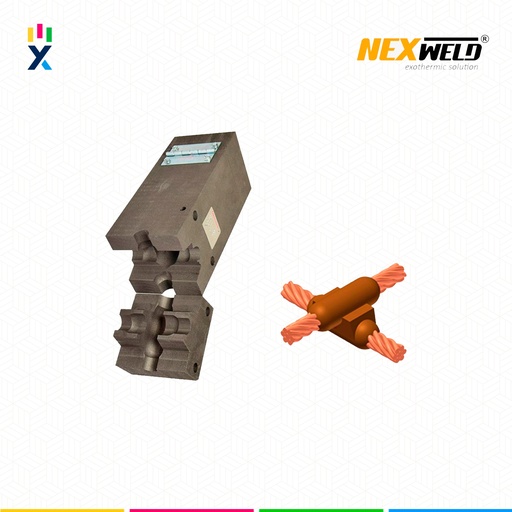 [E16076] MOLDE CRUZ SOBREPUESTA CC-11 (XB) (2/0-2/0 AWG) T/ M-2698 C/ XBQ-2G2G CART. 200 NEXWELD