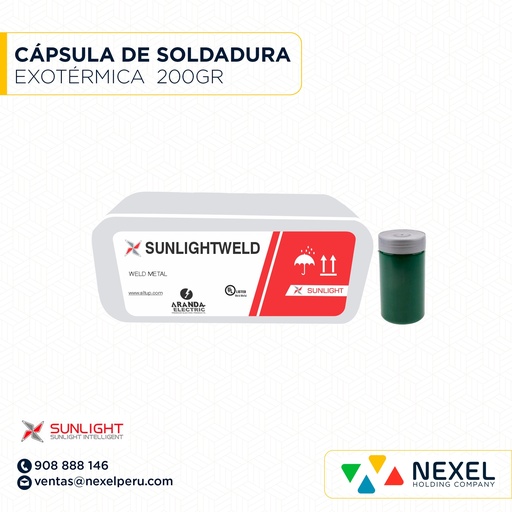 [E143492] CAPSULA P/ SOLDADURA EXOTERMICA 200GR SUNLIGTH