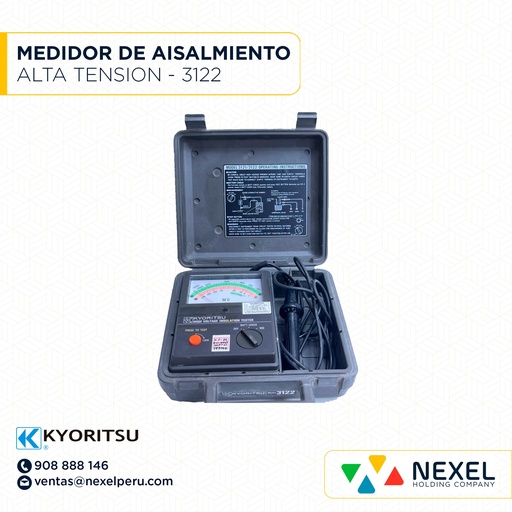 [E13127] MEDIDOR DE AISLAMIENTO DE ALTA TENSION MODELO 3122 *SA* KYORITSU