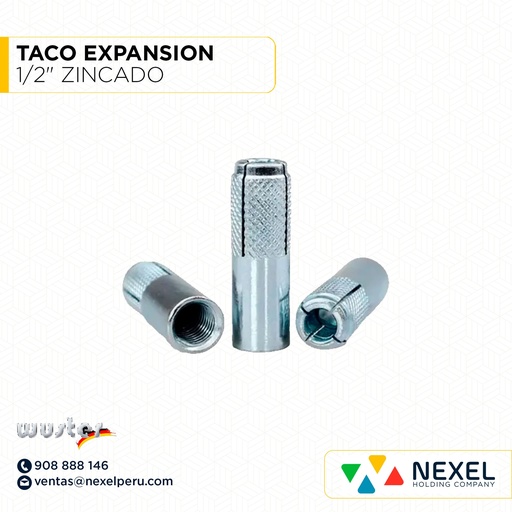 [N16151] TACO EXPANSION 1/2" ZINCADO WESTER WUSTER
