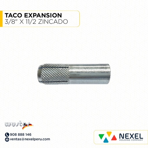 [N16150] TACO EXPANSION 3/8" X 11/2 ZINCADO WUSTER WUSTER
