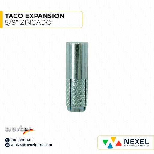 [N16148] TACO EXPANSION 5/8" ZINCADO WUSTER WUSTER