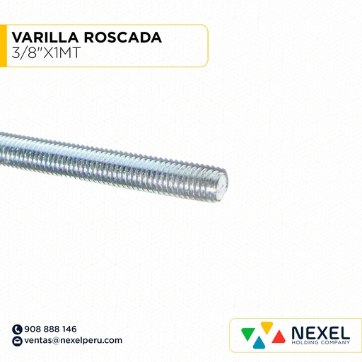 [N22527] VARILLA ROSCADA 3/8"X1MT NACIONAL