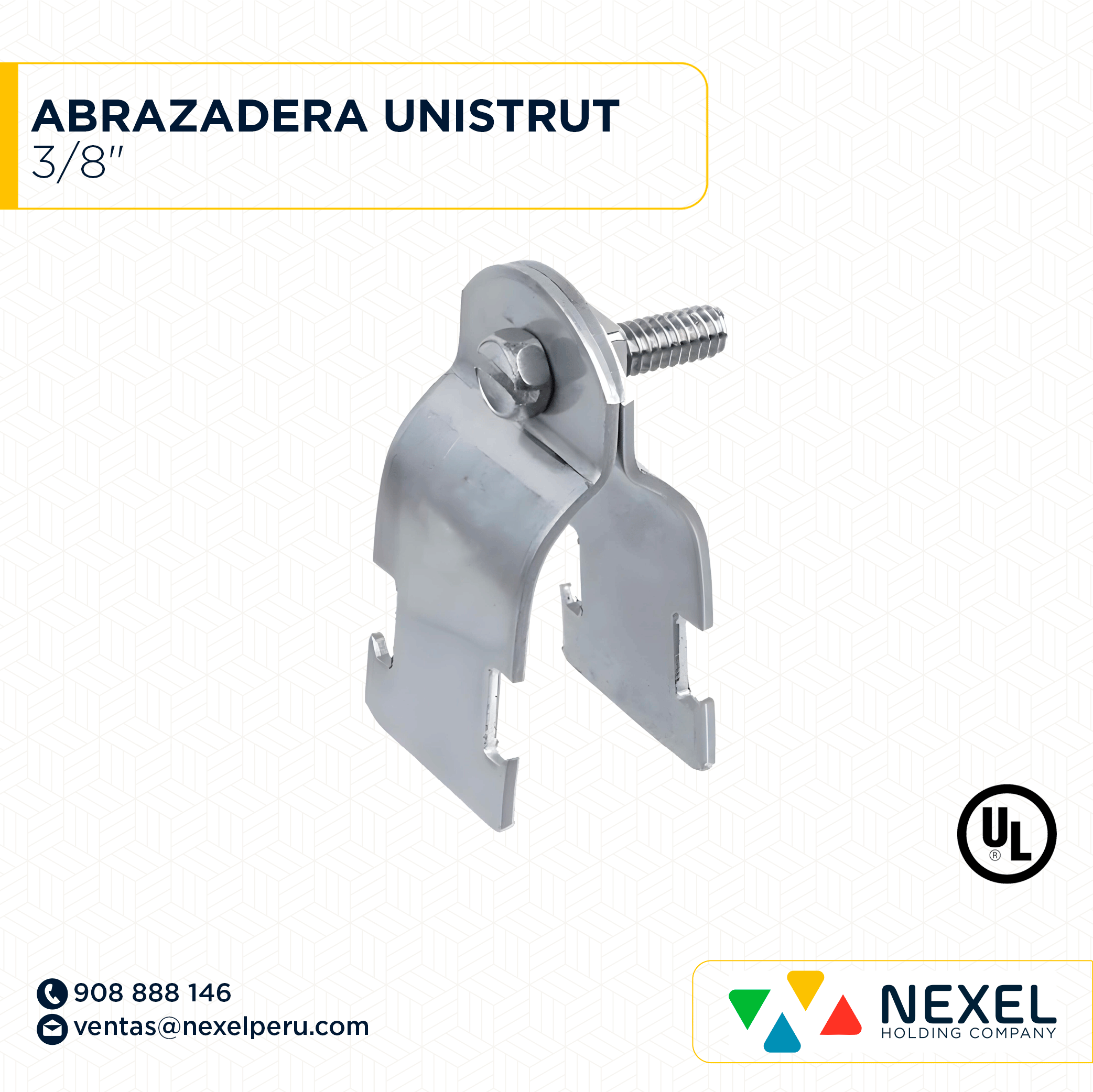 [N32062] ABRAZADERA UNISTRUT 3/8" STANDARD