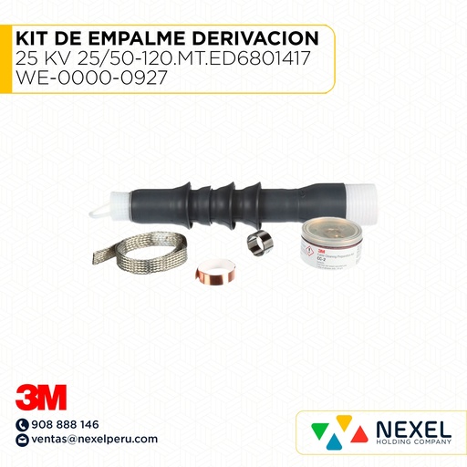 [F43750] KIT DE EMPALME DERIVACION 25 KV (25/50-120.MT.ED6801417) WE-0000-0927 3M