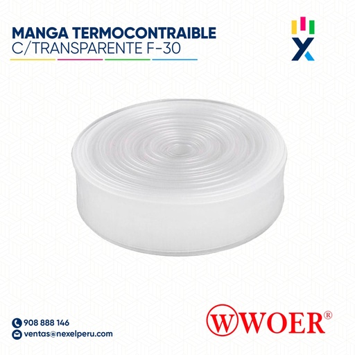 [F72285-1] MANGA TERMOCONTRAIBLE C/TRANSPARENTE F-30 WOER