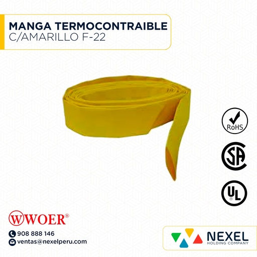 [F72263-1] MANGA TERMOCONTRAIBLE C/AMARILLO F-22 WOER