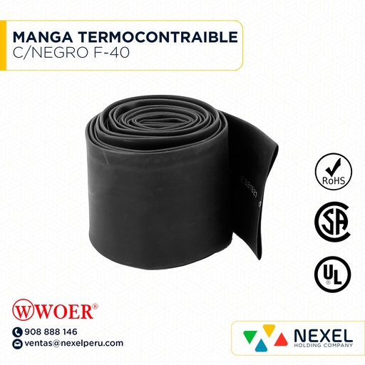 [F72255-1] MANGA TERMOCONTRAIBLE C/NEGRO F-40 WOER