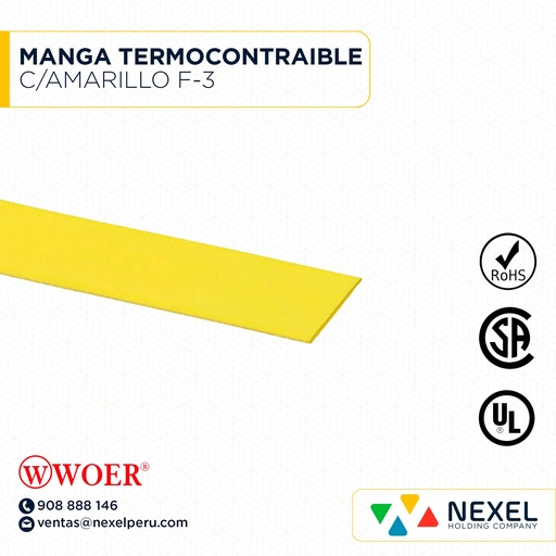 [F72250-1] MANGA TERMOCONTRAIBLE C/AMARILLO F-3 WOER