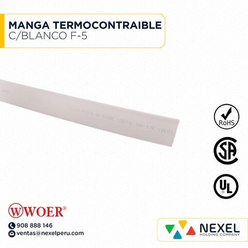 [F72248-1] MANGA TERMOCONTRAIBLE C/BLANCO F-5 WOER
