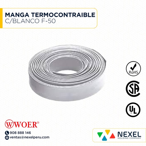 [F72247-1] MANGA TERMOCONTRAIBLE C/BLANCO F-50 WOER