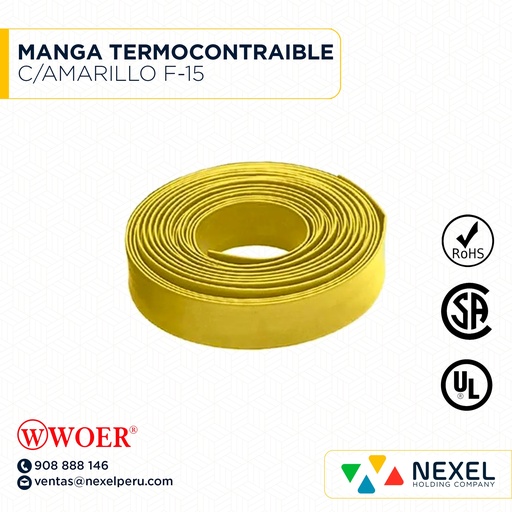 [F72239-1] MANGA TERMOCONTRAIBLE C/AMARILLO F-15 WOER