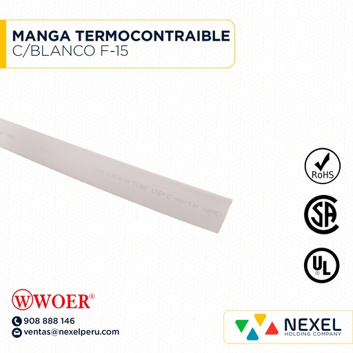 [F72236-2] MANGA TERMOCONTRAIBLE C/BLANCO F-15 WOER