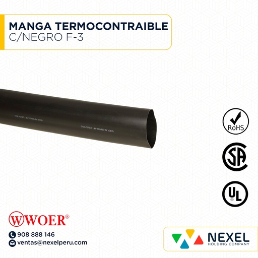 [F72230-2] MANGA TERMOCONTRAIBLE C/NEGRO F-3 WOER