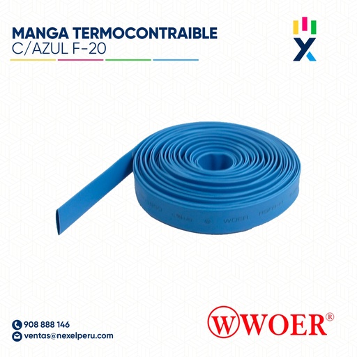 [F72215-2] MANGA TERMOCONTRAIBLE C/AZUL F-20 WOER