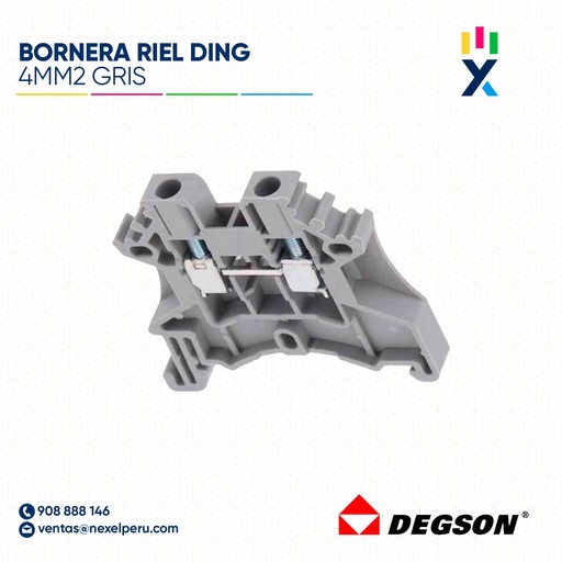 [F146265] BORNERA RIEL DING 4MM2 GRIS DEGSON