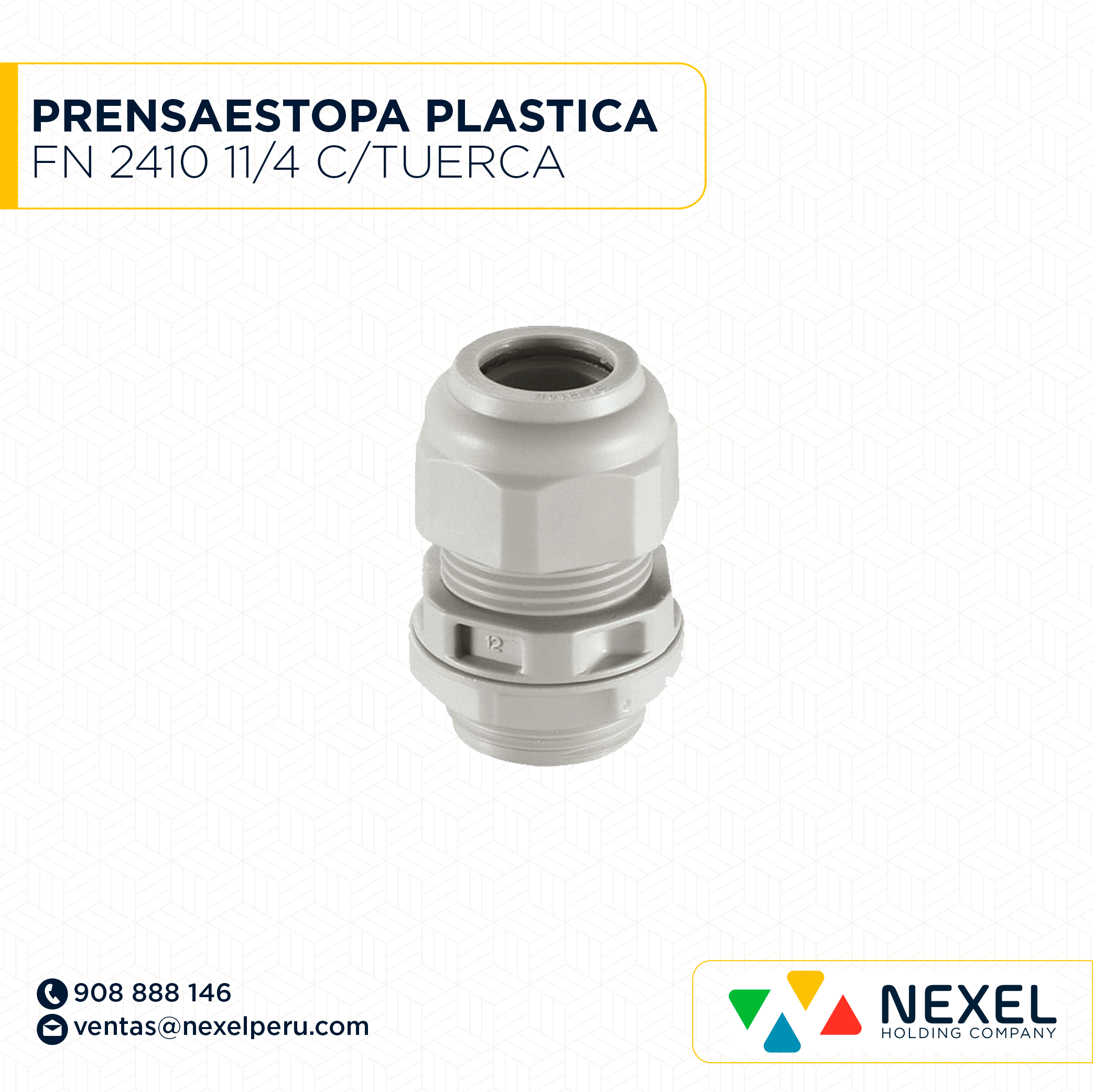 [F93959-O] OUT- PRENSAESTOPA PLASTICA FN 2410 11/4 C/TUERCA STANDARD