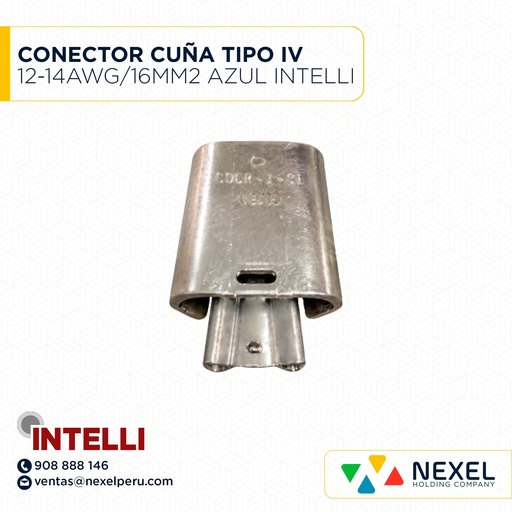 [E33926] CONECTOR CUÑA TIPO IV 12-14AWG/16MM2 AZUL INTELLI