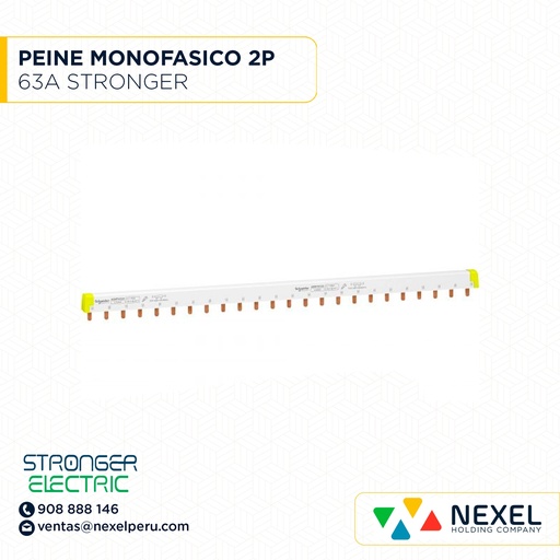[G62792] PEINE MONOFASICO 2P 63A STRONGER