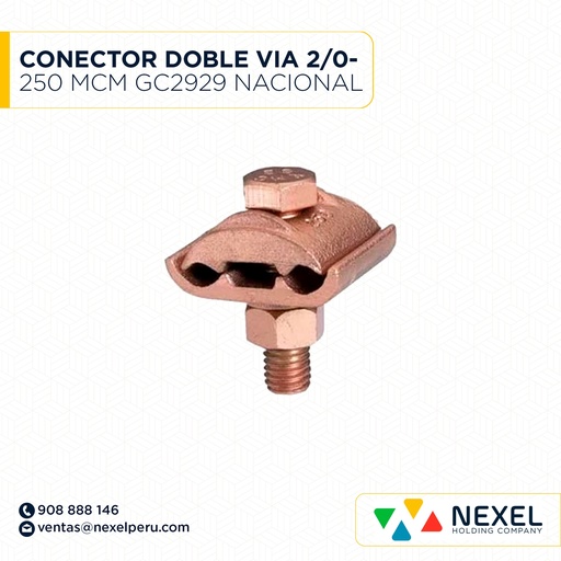 [E32733] CONECTOR DOBLE VIA 2/0-250 MCM GC2929 NACIONAL