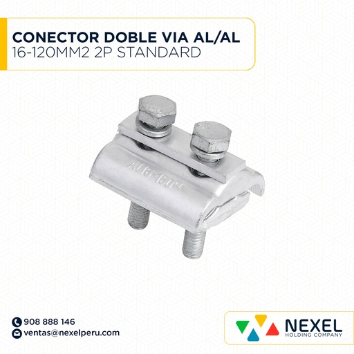 [E32723] CONECTOR DOBLE VIA AL/AL 16-120MM2 2P STANDARD