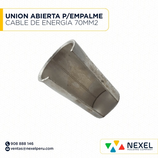 [F122707] UNION ABIERTA P/EMPALME CABLE DE ENERGIA 70MM2 COBRE STANDARD